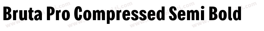 Bruta Pro Compressed Semi Bold字体转换